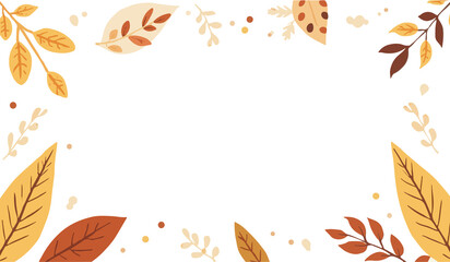 Template featuring a serene October autumn background with a simple flat design With png Transparent 