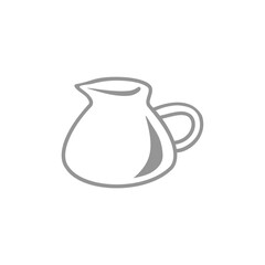 Illustration of a Simple Pitcher A Minimalist Design on a White Background, Suitable for Various Creative Projects and Design Applications
