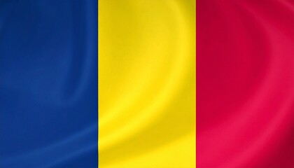 Obraz premium A tricolor tribute to liberty, justice, and fraternity, the Romanian flag flows with the spirit of unity and the legacy of national pride.
