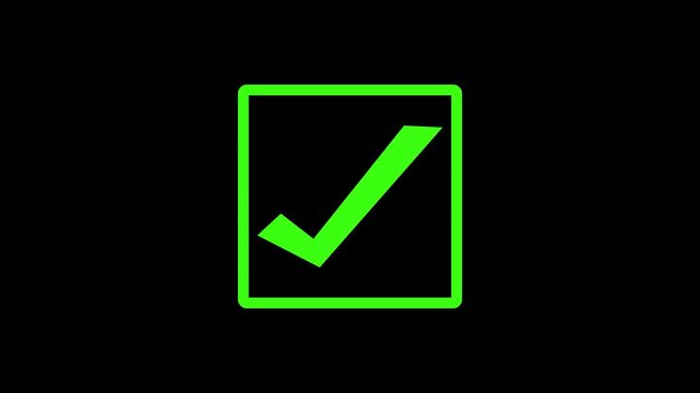 Simple minimalist checkbox animation, Tick mark animated