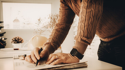 Person Writing Desk Cozy Workspace