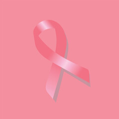 Pink ribbon symbol of breast cancer awareness