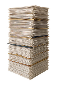 Towering Paper Stack High quality Realistic image.