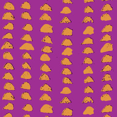 La Dolce Vita seamless pattern. Vector Italian summer food, sardines, picnic, lobster, tomatoes, vine. Cute hand drawn food wrap, Mediterranean kitchen wallpaper, textile design, print, background