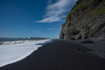 Reynisfjara black sand beach in Iceland