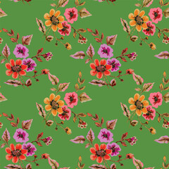 Seamless background pattern of lilac branches with white butterflies. Realistic lilac pattern branch with flowers and leaves on a white background. Vector.