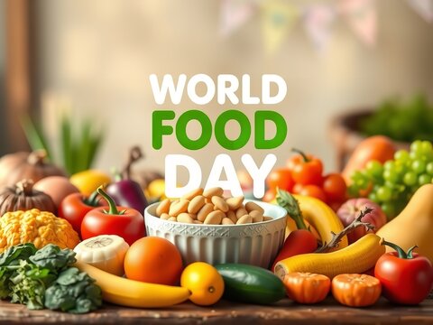Celebrating World Food Day with a Colorful Array of Fresh Produce - Powered by Adobe