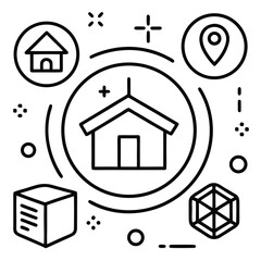 20 Minimal UI/UX Vector Icons – Essential Flat Outline Set