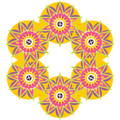 seamless pattern with flowers for Diwali Festival