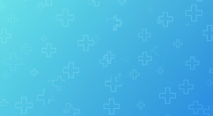 Blue Background with Plus Signs Medical and Healthcare Themed Design 