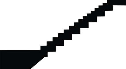 Abstract geometric stairs going up minimalist design vector
