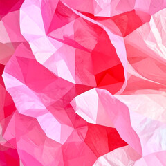 Naklejka premium Abstract pink paper texture with folded crepe layers and soft geometric facets creating warm playful mood