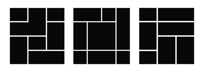 Photo collage mockup frame. Creative vector Template Collage. Collage template frames. . Vector. 