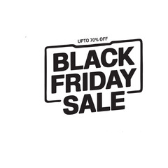 Obraz premium Minimal Black Friday Sale Banner with Discount Offer
