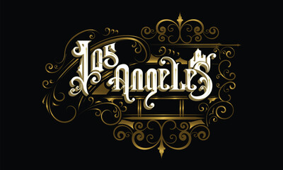 LOS ANGELES lettering custom style design