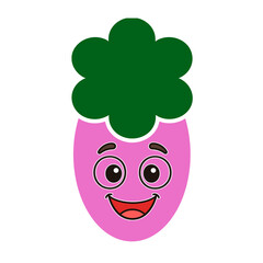 vegetables with happy smiley faces