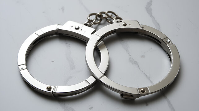 Modern metal handcuffs