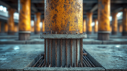 Reinforced connection detail in industrial setting Generative AI