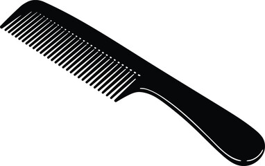 Black comb hair styling tool essential grooming accessory vector