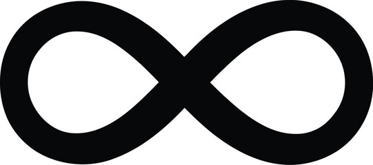 Endless loop symbol concept infinite time eternal life abstract symbol vector