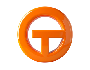 Modern Bitcoin Symbol – Minimal Flat Design PNG