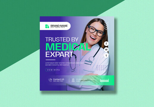 Modern Medical Social Media Post Template