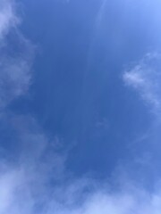 Obraz premium Blue sky with white clouds background in Finland 