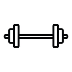 Iconic dumbbell symbol represents strength fitness and weightlifting exercise routine vector