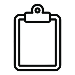 Simple clipboard icon design representing document organization and task management vector