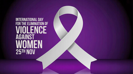 International day for the elimination of violence against women white ribbon awareness 25th november