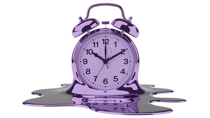 Surreal melting alarm clock symbolizes urgent deadlines and the fluid nature of time, perfect for creative projects