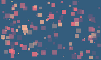 Abstract Geometric Pattern of Scattered Squares in Subtle Tones
