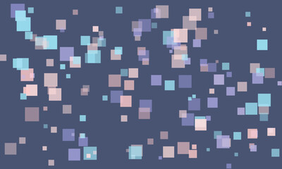 Abstract Background of Floating Squares and Geometric Shapes in Pastel Colors