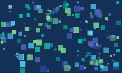 Abstract Geometric Squares Falling Animation with Vibrant Colors and Dark Background Design