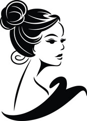 Elegant Woman Portrait Vector Illustration