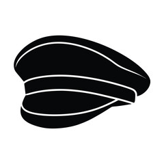 Sailor element isolated pilot cap on white background