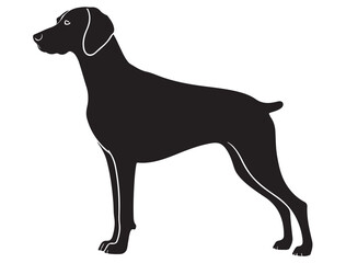 WEIMARANER DOG SILHOUETTE