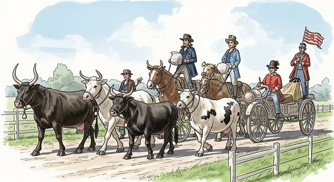 Historical Cattle Transport Carriage.