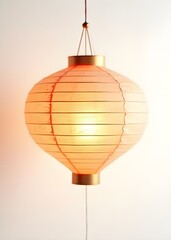 Obraz premium Decorative Paper Lantern in Bright Colors on White Background