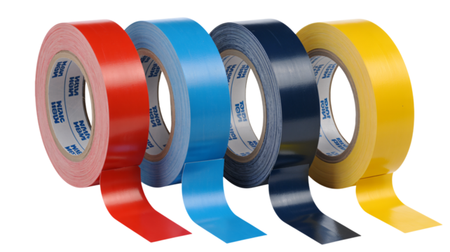 Vibrant colorful rolls of durable gaffer tape for professional event production, stage marking, and creative projects