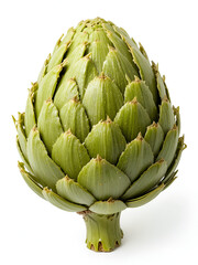 Obraz premium Fresh whole artichoke isolated on white background