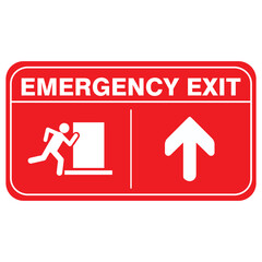 Emergency Exit Sign with Up Arrow – Safety and Fire Evacuation Guidance for Public and Commercial Buildings