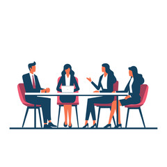 Business Collaboration and Partnership at Meeting Table