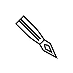 Illustration of a classic writing quill pen silhouette