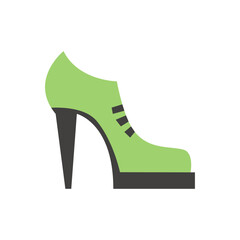 Elegant Green Heel Shoe A Stylish Illustration for Fashion and Footwear Concepts
