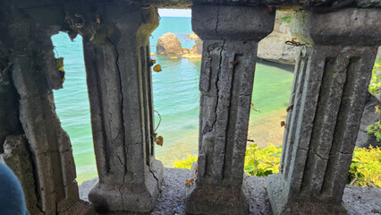 Trabzon Ganita natural cliffs, rocks and sea