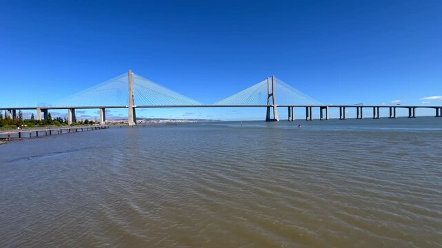 Vasco da Gama Bridge in Lisbon, Portugal
