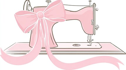 Vintage sewing machine logo