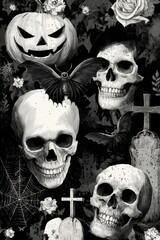 Aesthetic background for Halloween celebration