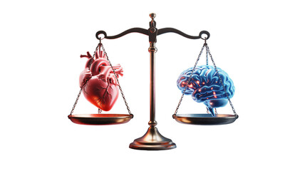 Balancing logical thought and emotional impulse, a conceptual representation of decision making and internal conflict
